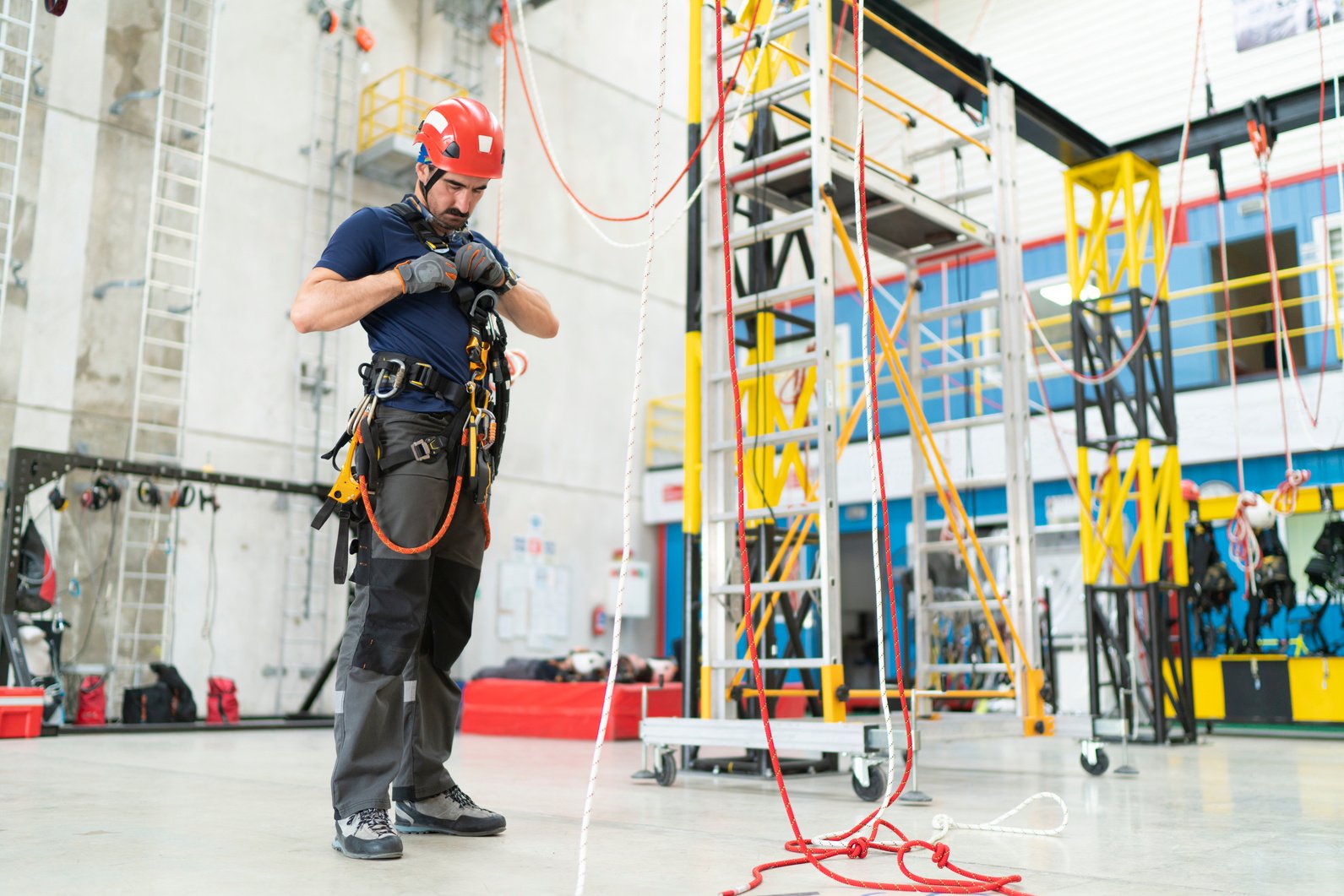 Preparing industrial Climber